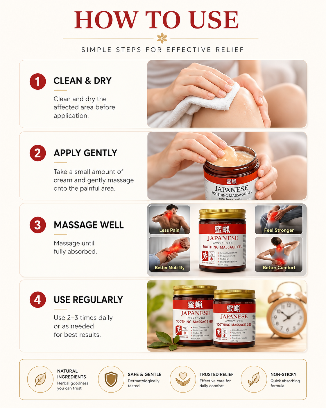 Japanese Massage Gel For Pain Relief