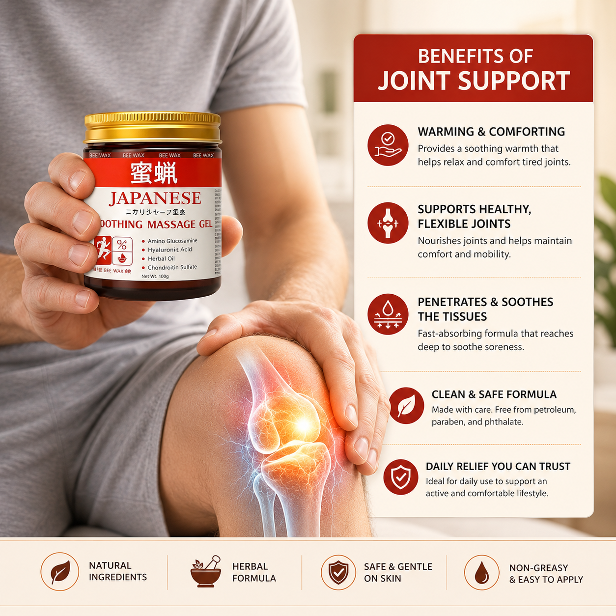 Japanese Massage Gel For Pain Relief