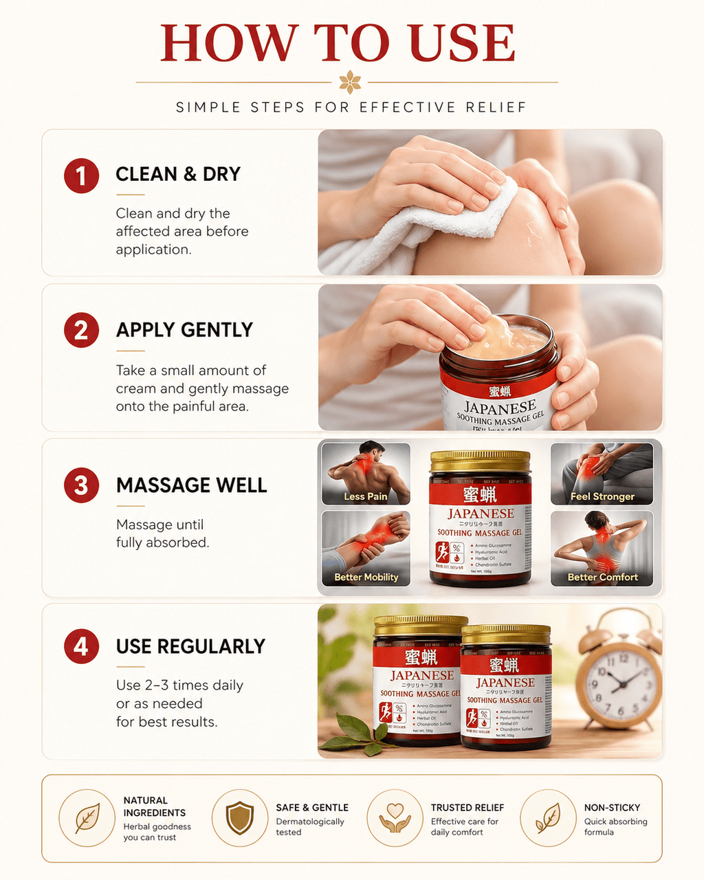 Japanese Massage Gel For Pain Relief - Good Labs